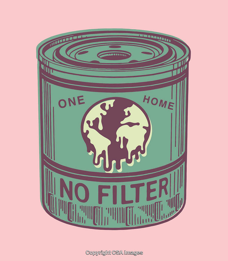 Creative Line Art Illustration Representing Earth With Environmental Message