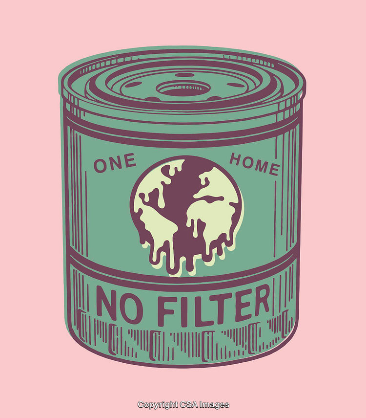 Creative Line Art Illustration Representing Earth With Environmental Message