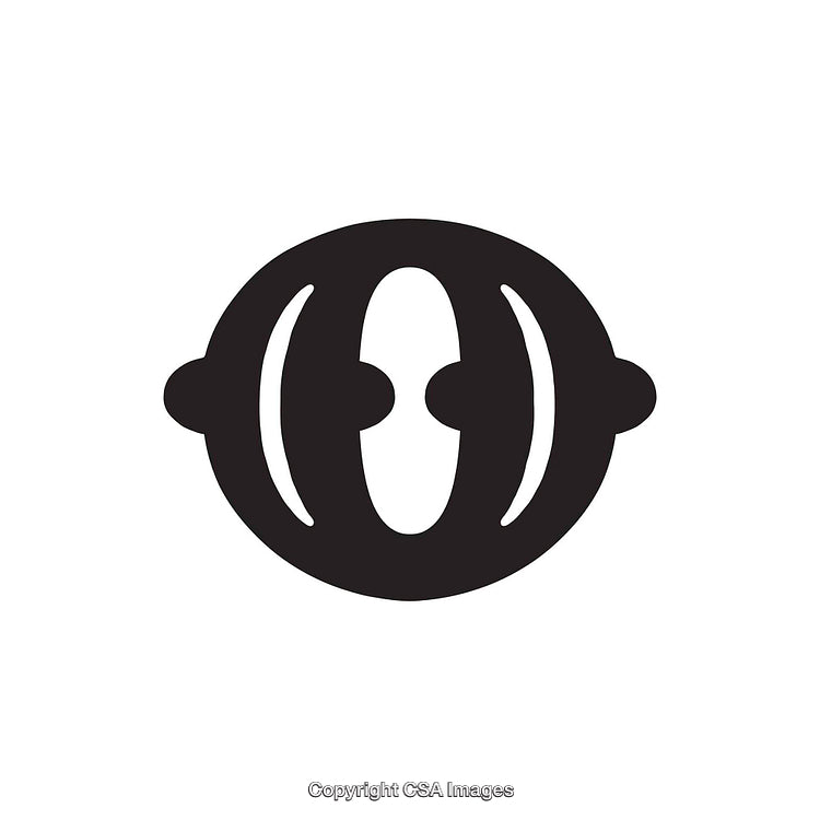 Creative Representation of the Letter O in Bold Black Style