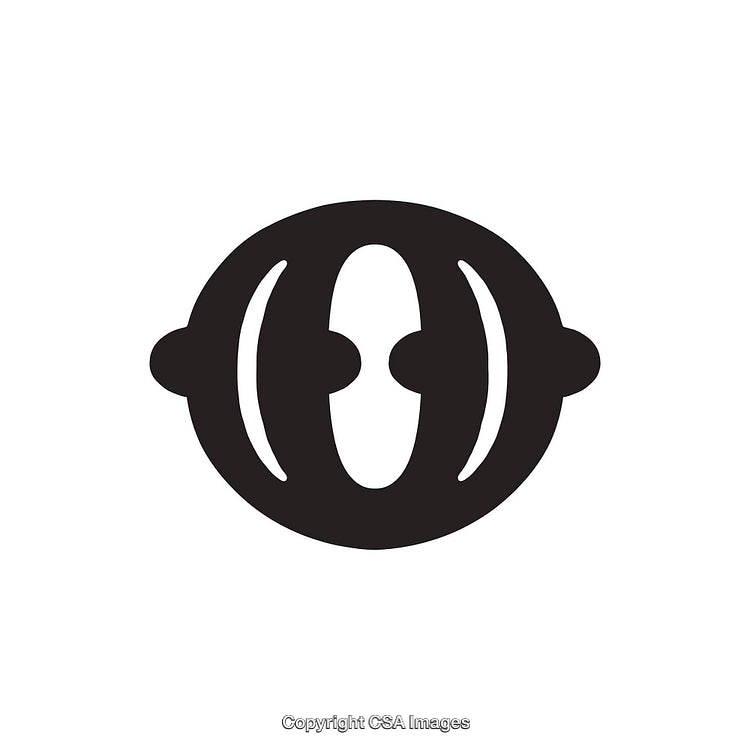 Creative Representation of the Letter O in Bold Black Style
