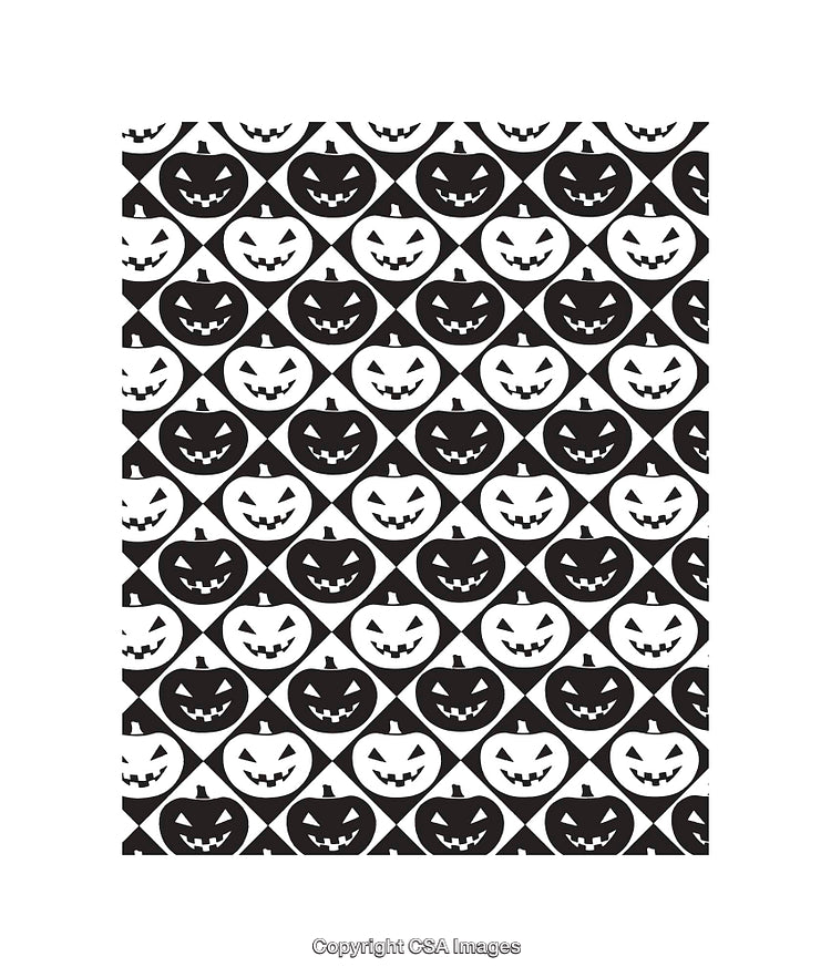 Black And White Halloween Pumpkin Pattern Background Illustration
