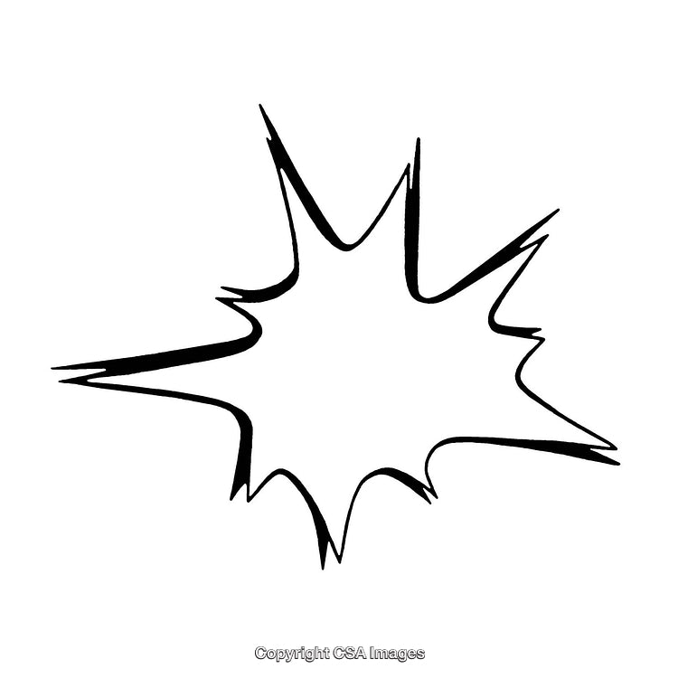 Abstract Black and White Starburst Design on a White Background