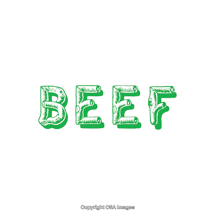 Stylized Text Artwork Featuring the Word 'Beef' with a Creative Design