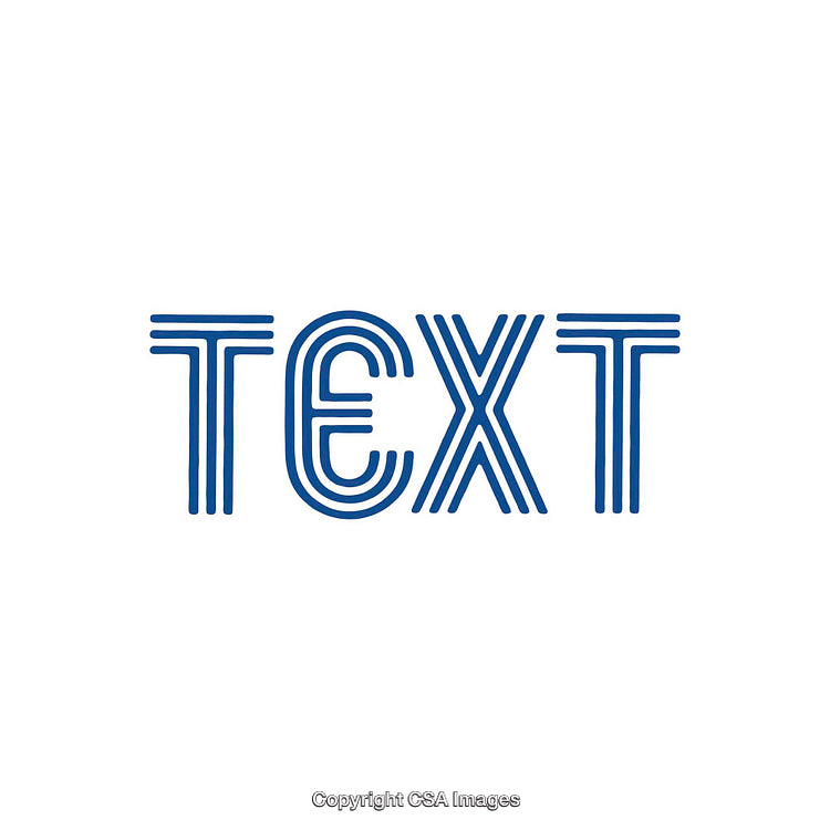Creative Abstract Artwork Featuring Stylized Blue Text Design on White Background