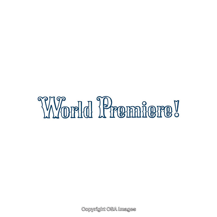 World Premiere Announcement in Elegant Blue Text on White Background