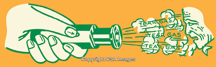 Illustrative Artwork Highlighting Tear Gas Dispersion and Its Societal Effects