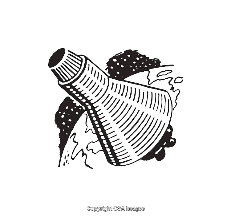 Vintage Space Capsule Illustration with Earth and Stars in Monochrome Line Art Style