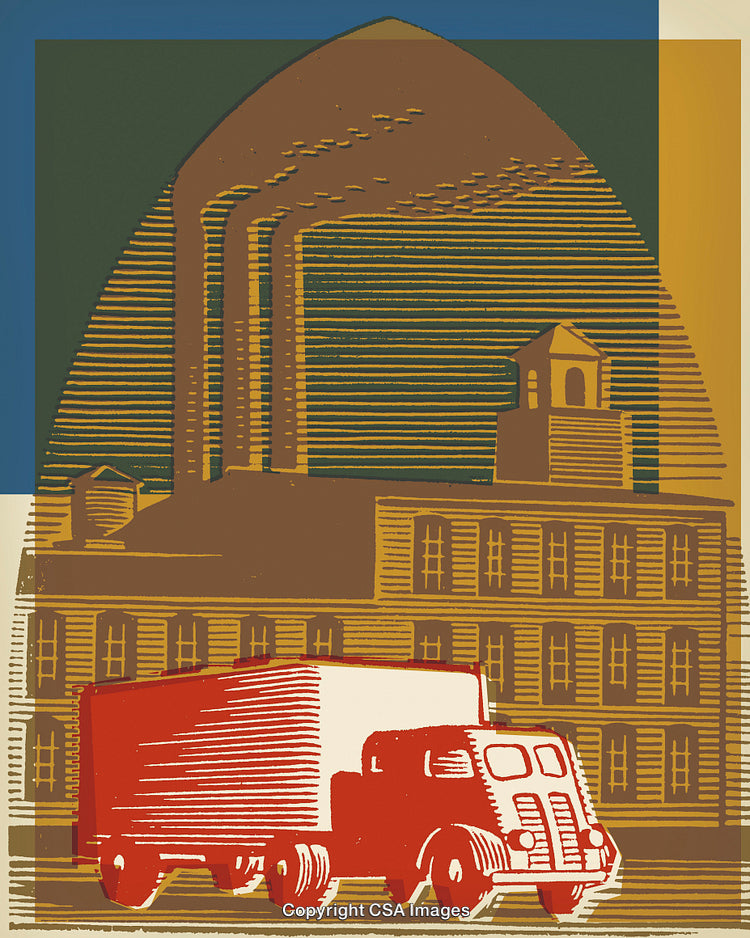 Factory and Delivery Truck