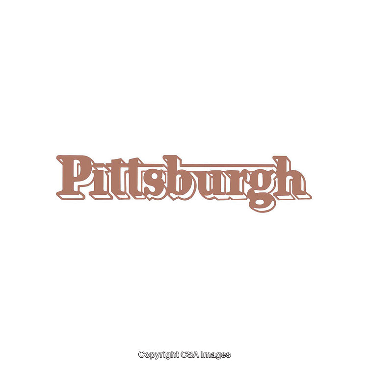Elegant Typography Artwork Featuring the Word 'Pittsburgh' in Classic Style
