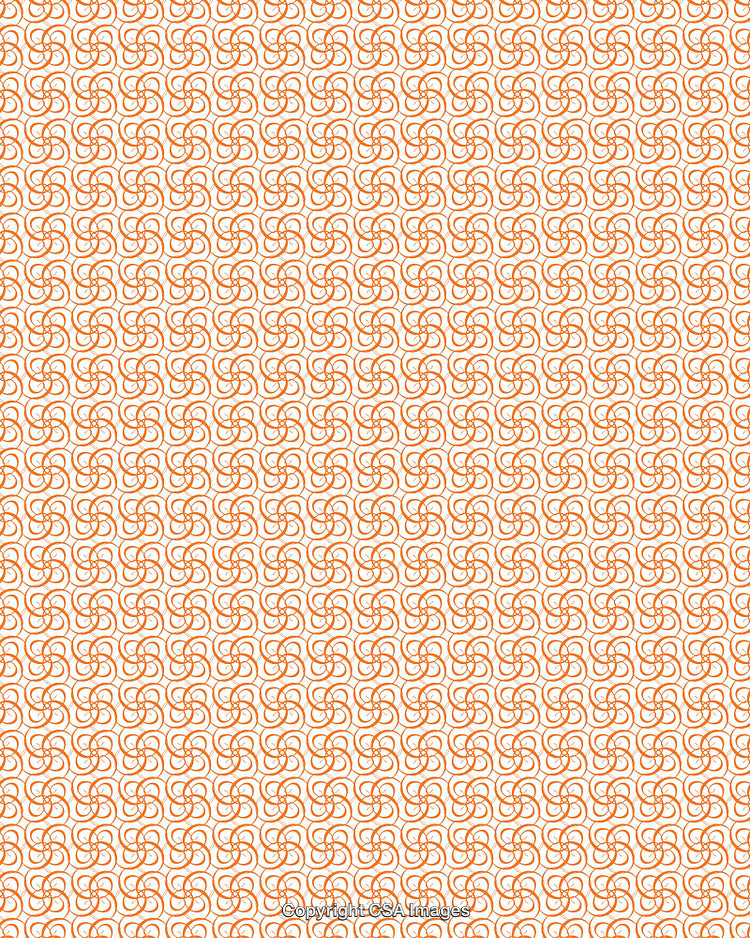 Abstract Geometric Pattern in Orange Design on White Background Art