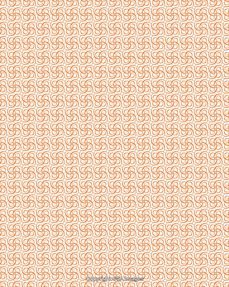 Abstract Geometric Pattern in Orange Design on White Background Art