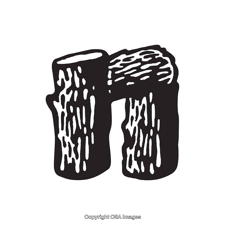Rustic Letter N Design Shaped Like Logs With Textured Details