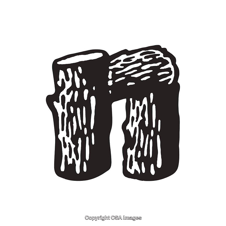 Rustic Letter N Design Shaped Like Logs With Textured Details