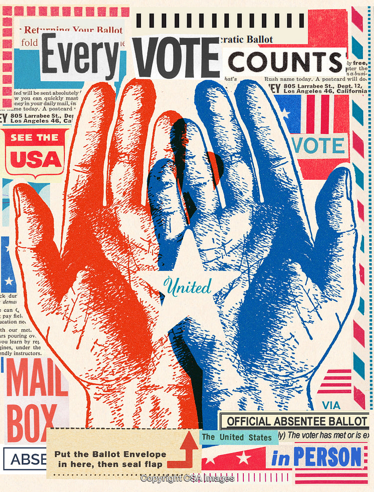 Graphic Design Depicting Every Vote Counts for Election Awareness