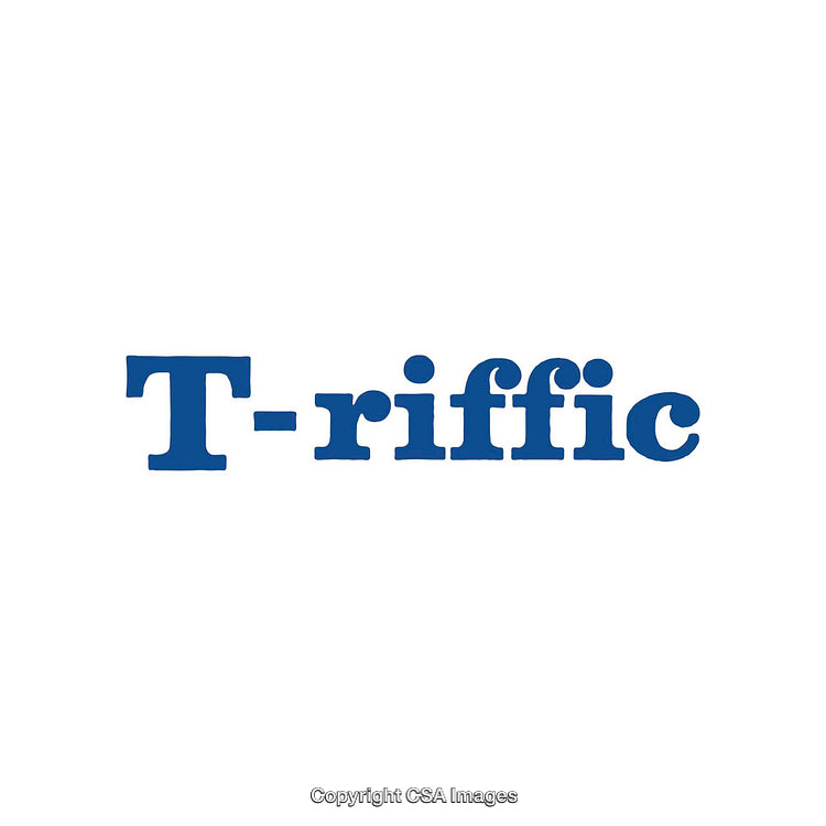 Creative Typographic Letter Design with Blue Bold Lettering on White Background