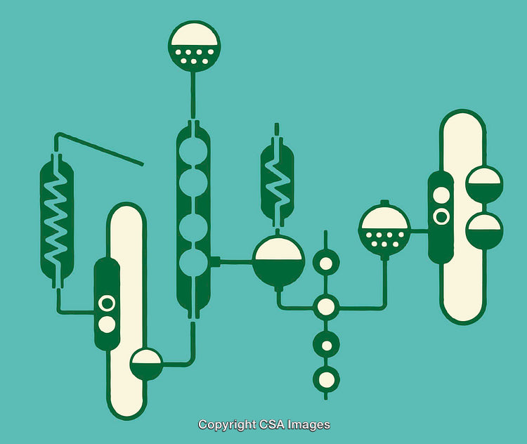 Abstract Green Geometric Line Art Illustration on Turquoise Background