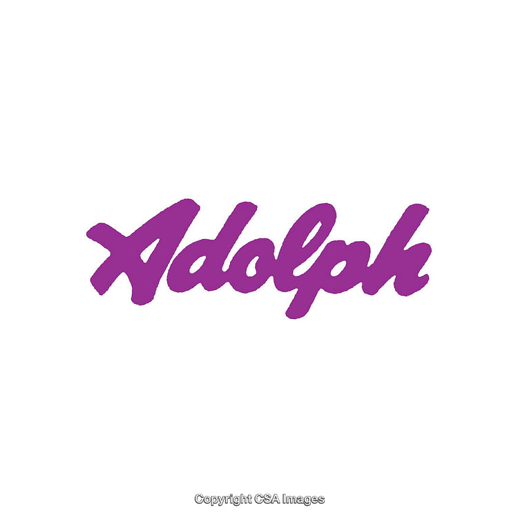 Purple Lettering with Script Style on White Background