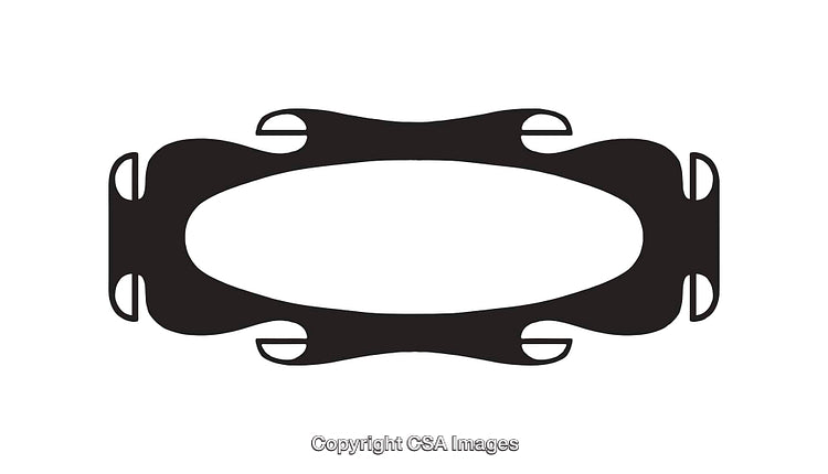 Abstract Black and White Illustration Design with Intriguing Symmetry