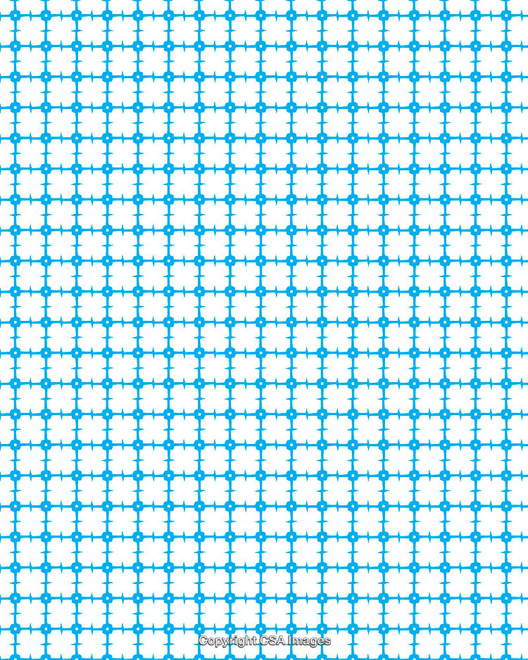 Blue Patterned Background with Repeating Geometric Tile Design