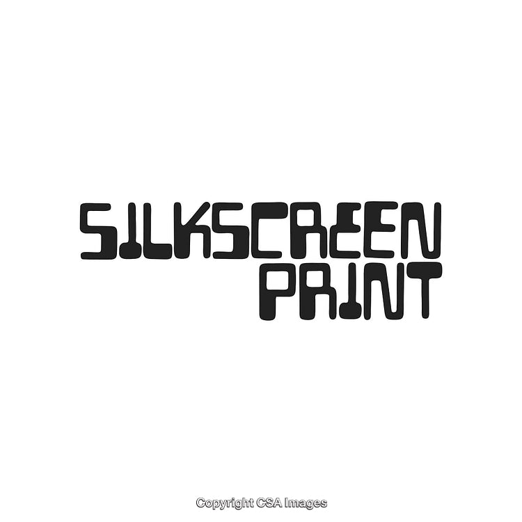 Graphic Silkscreen Print Typography Design in Bold and Unique Style