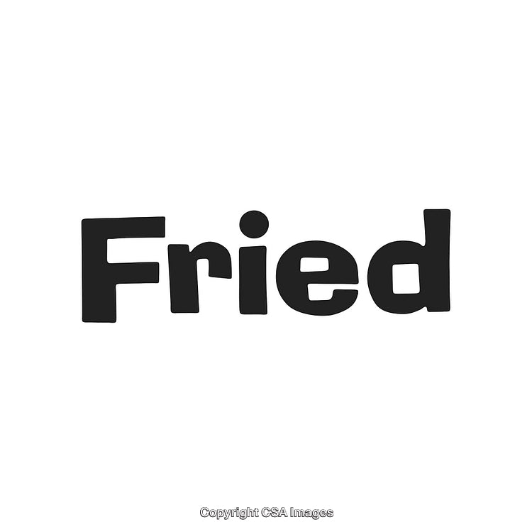 Bold Typography of the Word 'Fried' in Black on a White Background