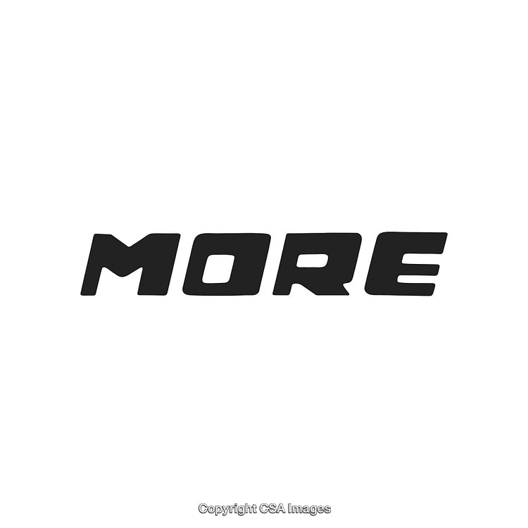 Modern Stylized Text Design Featuring the Word More in Bold Font