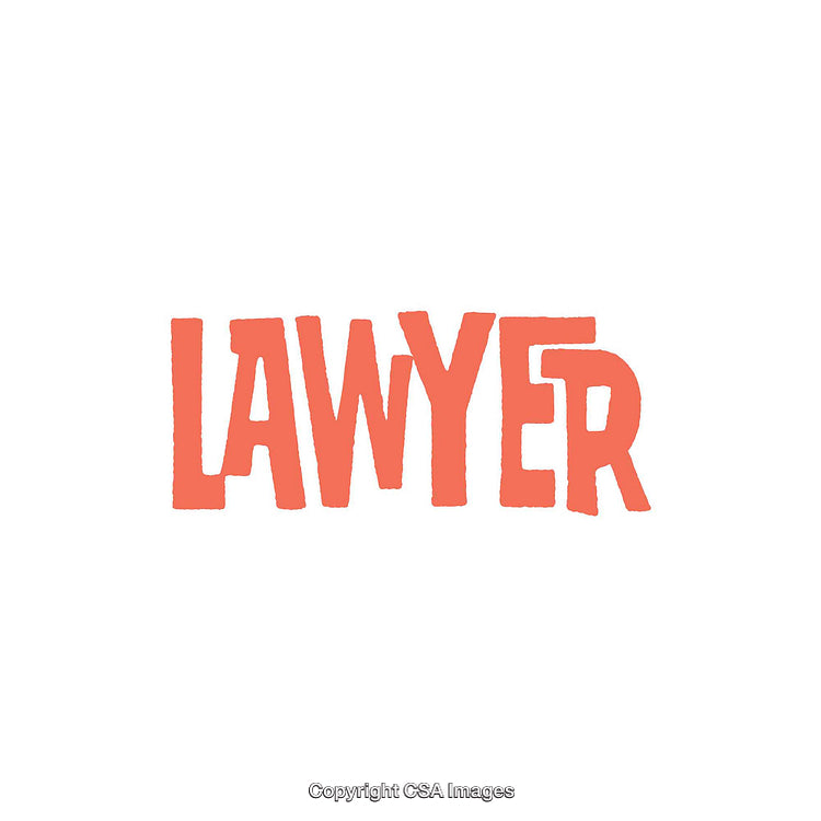 Modern Typography Artwork Featuring the Word 'Lawyer' in Bold Design