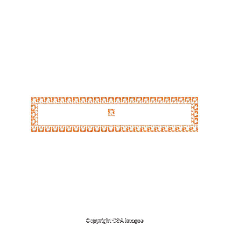 Elegant Orange Geometric Pattern Design on a Crisp White Background