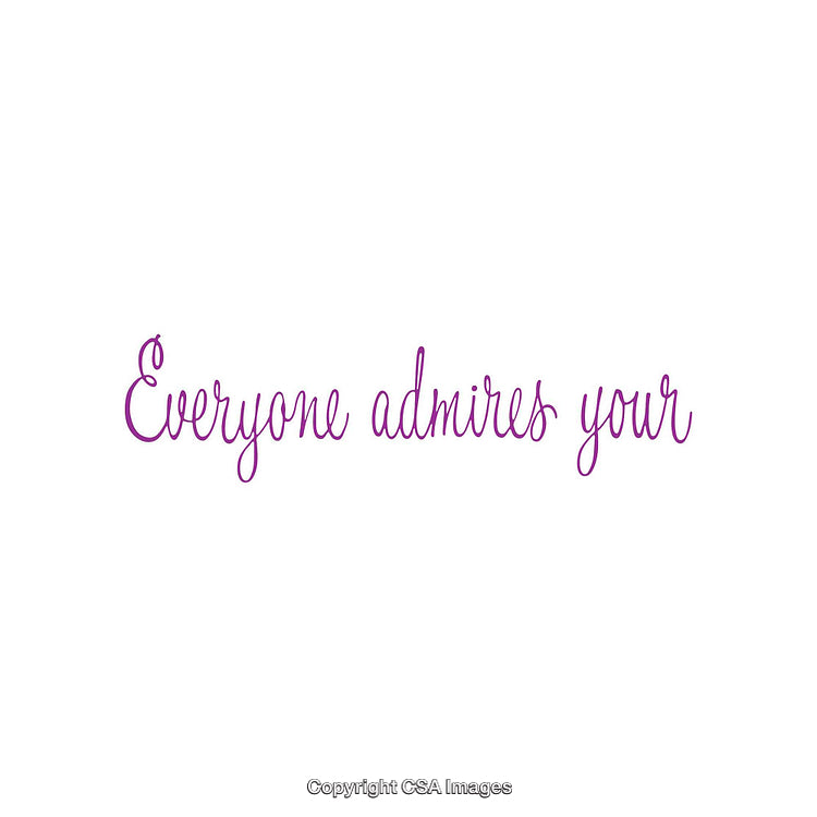 Inspirational Purple Script Text Art on White Background