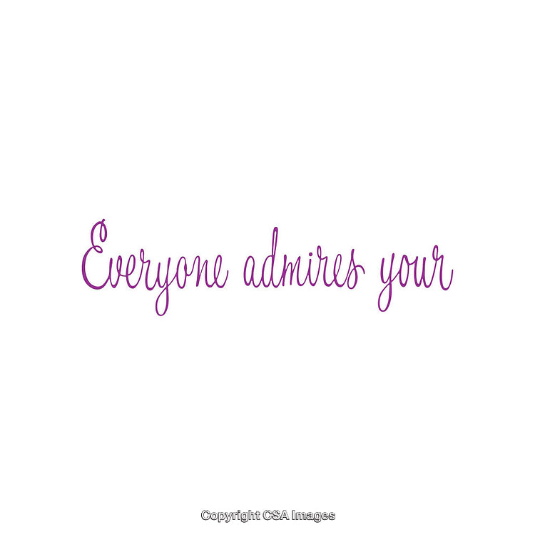 Inspirational Purple Script Text Art on White Background