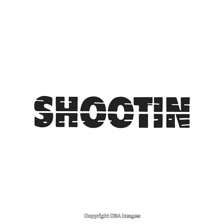 Stylized Black Text Illustration With Bold Font on a White Background