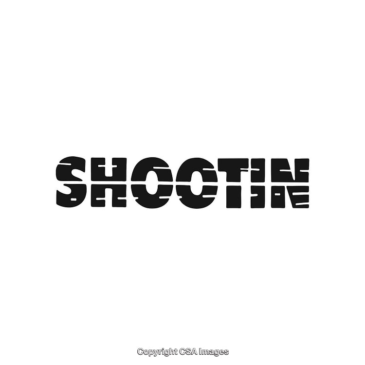 Stylized Black Text Illustration With Bold Font on a White Background