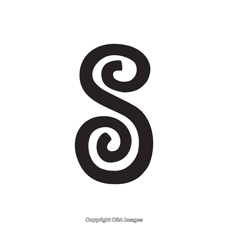 Stylized Letter S with Elegant Swirling Design and Bold Appearance