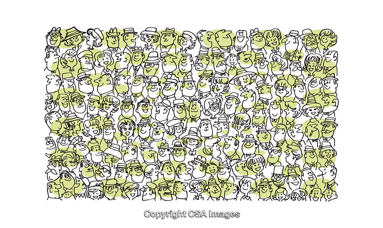 Playful Crowd Illustration of Diverse Cartoon Characters With Vibrant Details
