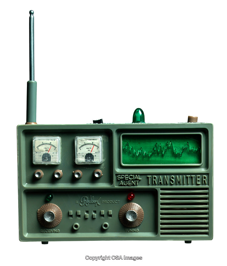 Vintage Style Toy Spy Transmitter With Antenna and Dials