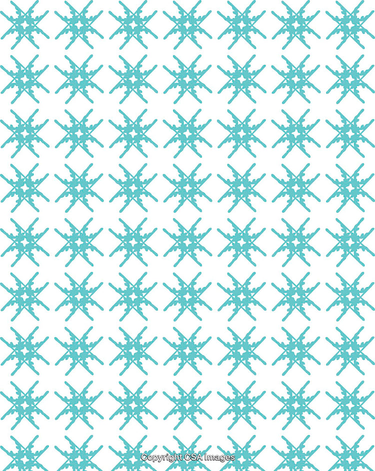 Teal Geometric Pattern Featuring Abstract Symmetrical Designs in Repetitive Layout