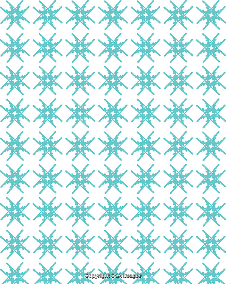 Teal Geometric Pattern Featuring Abstract Symmetrical Designs in Repetitive Layout
