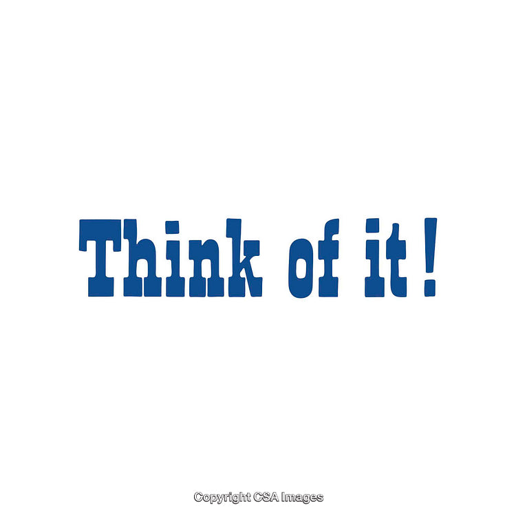 Bold Blue Text Message With Inspirational Phrase on White Background