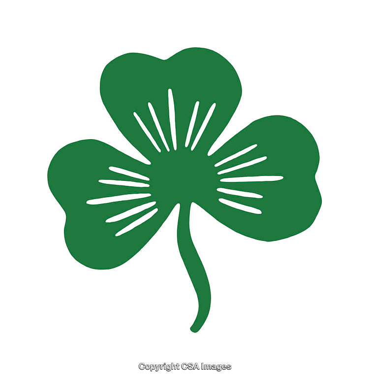 Green Shamrock Icon Representing Luck and Irish Culture