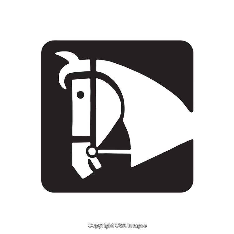 Black and White Stylized Horse Icon in Profile View