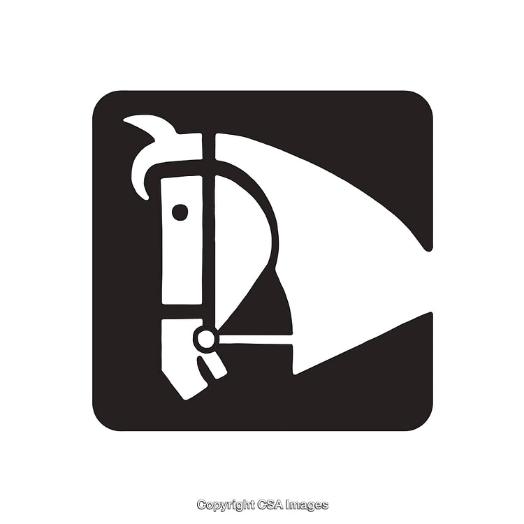Black and White Stylized Horse Icon in Profile View