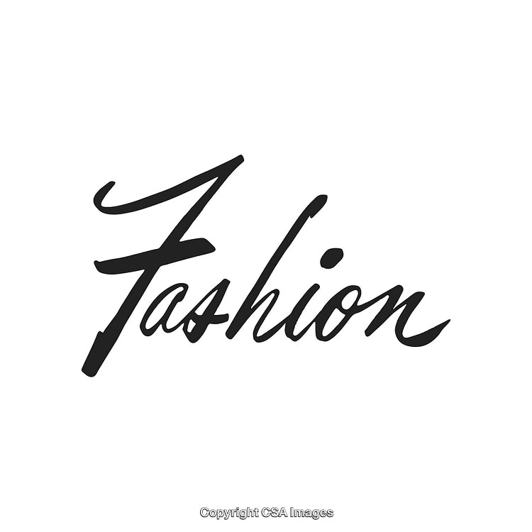 Stylized Fashion Typography in Black on Minimalist White Background Design