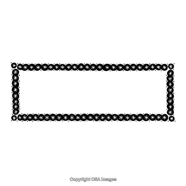 Elegant Black and White Border With Decorative Floral Design