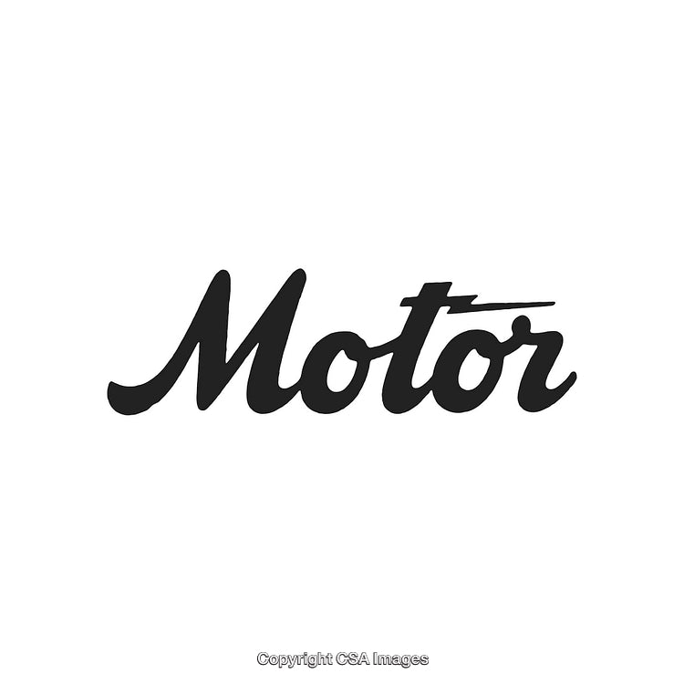 Classic Styled 'Motor' Typography Logo on Clean White Background