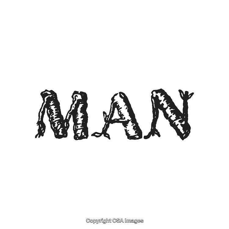 Creative Typography Of The Word 'Man' With Artistic Letter Design