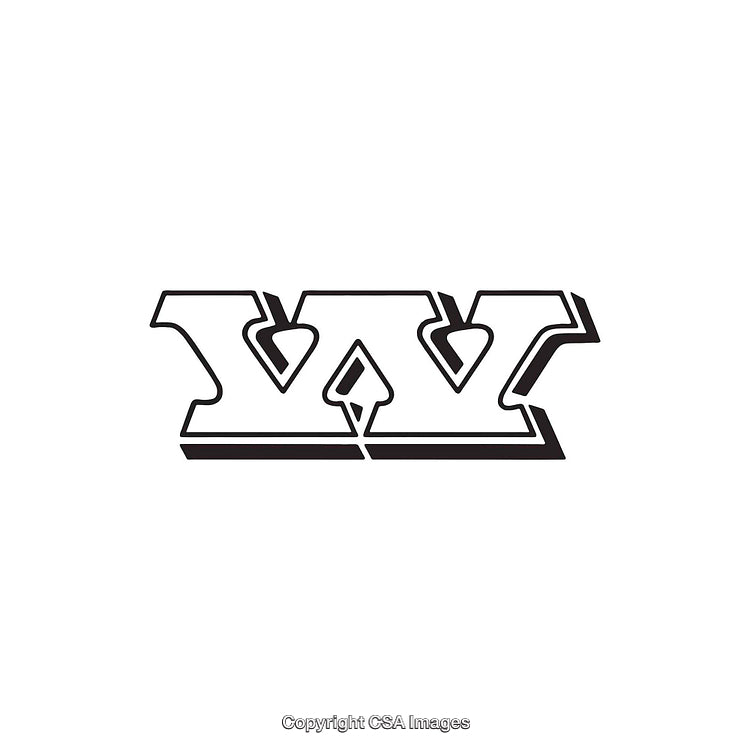 Stylized Letter W Emblem with Geometric Design Elements