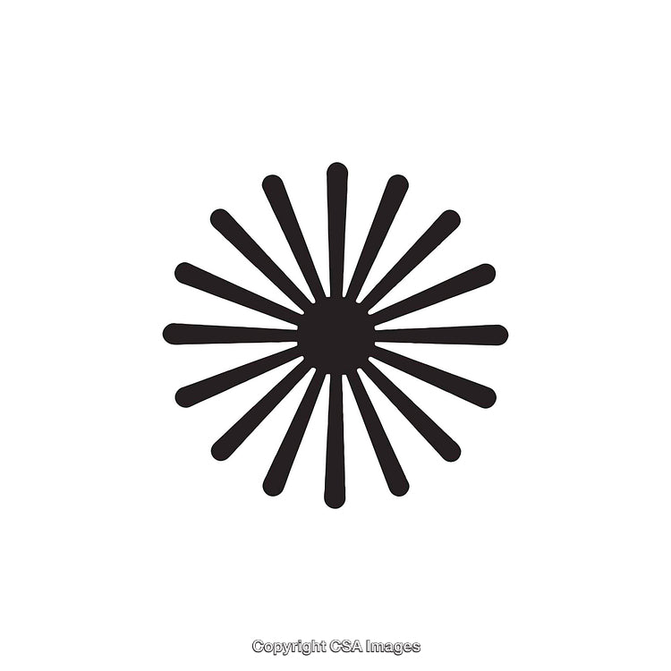 Minimalist Black and White Graphic of Abstract Symmetric Shape