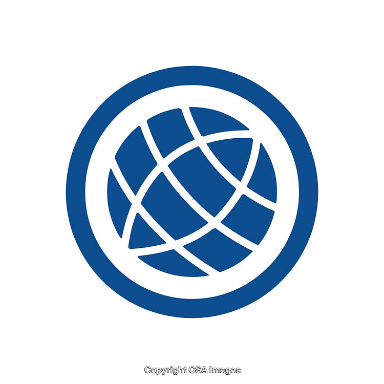 Blue Globe Icon Representing Connectivity And Global Communication Concept