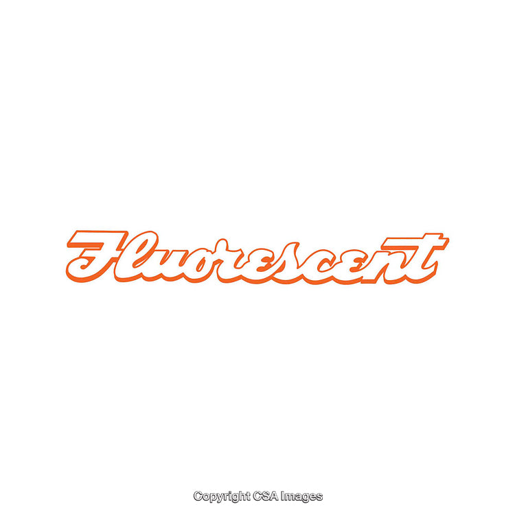 Bright Orange Fluorescent Design on a White Background Representing Vibrancy and Energy