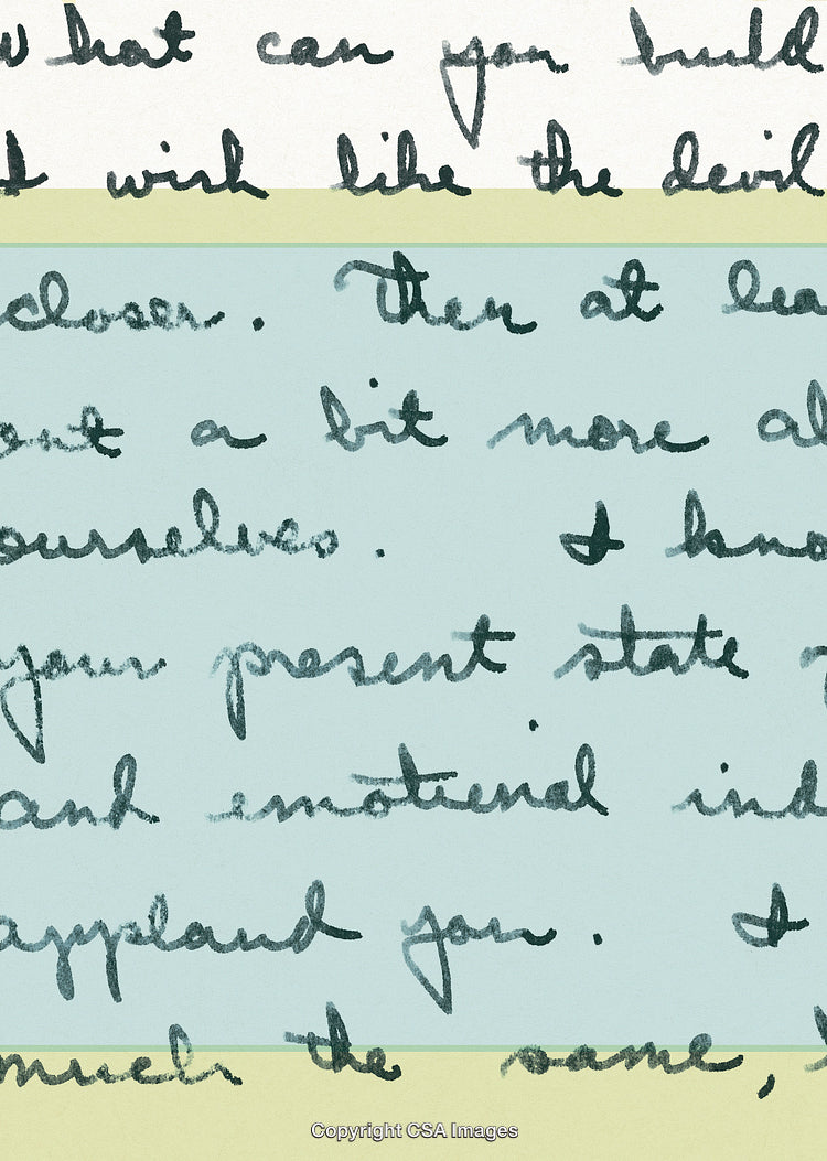 Handwritten Abstract Note with Vintage Style on Pastel Background